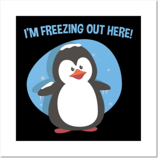 molona pinguino im freezing out Posters and Art